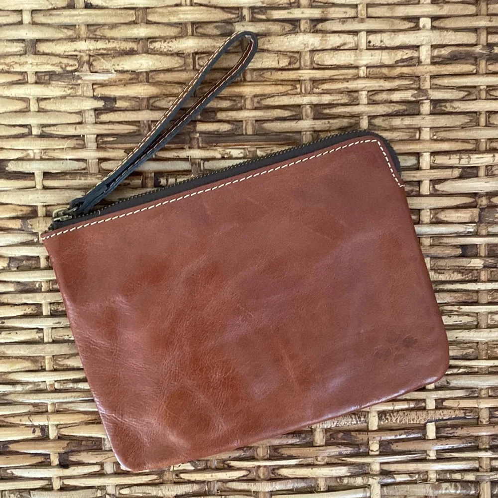 Patricia Nash leather large wristlet bag